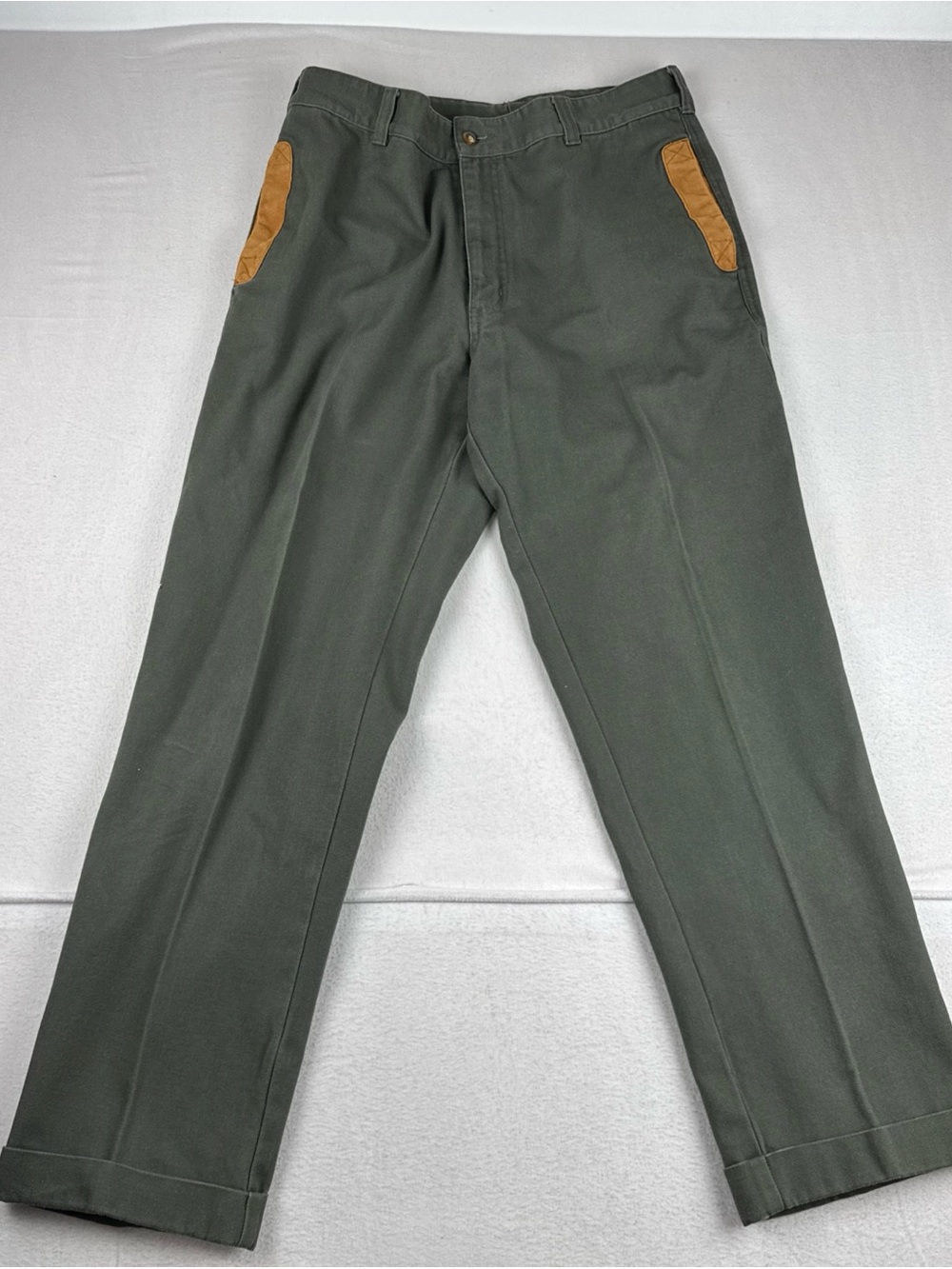Orvis Rhinohide Mens Field Hunting Pants fits 34*30 Dark Green Heavy Outdoor